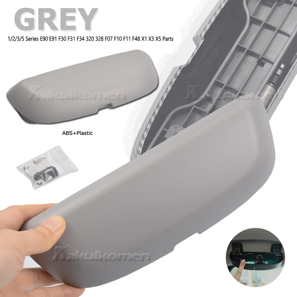 Voor Bmw 5 Serie F10 G30 F11 2011-2022 Auto Zonnebril Case Bril Sunglass Box Houder Opbergkooi Accessoires grijs