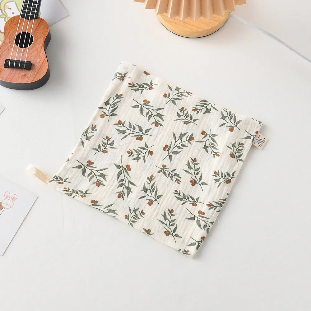 1pc Cotton Gauze Baby Face Towel Cartoon Muslin Newborn Burp Cloth Square Towels Kids Handkerchief Baby Washcloth