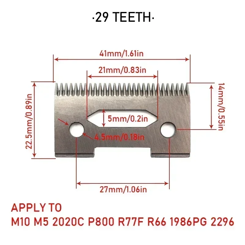 Replacement Movable Ceramic Blades for MADESHOW M10 M5f KM2296 Professional Clipper Trimmer Hair Cutting Machine Head Cutters 3