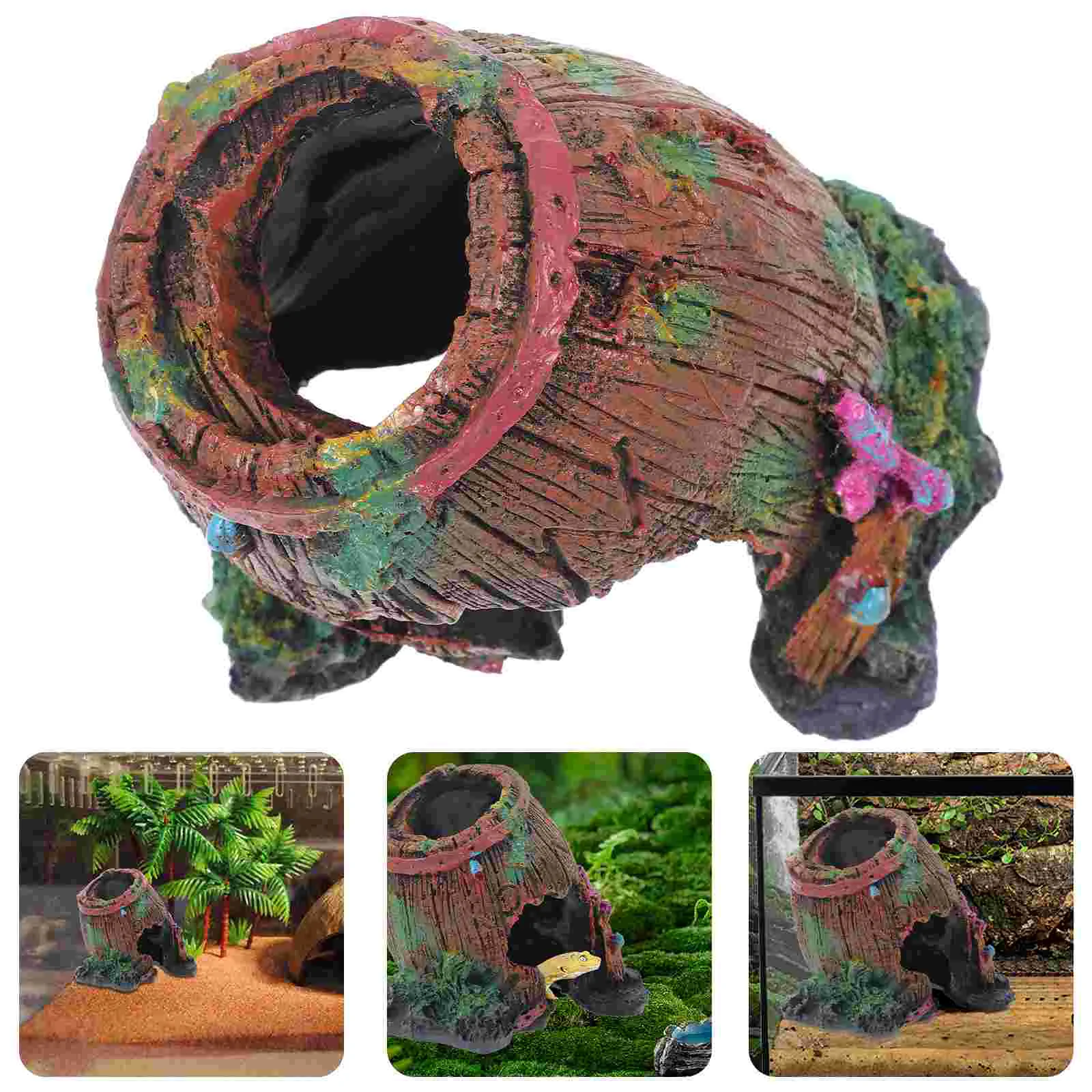 

Reptile Feeding Box Pets Basking Platform Tortoise Accessories Turtle Tank Turtles Hideout