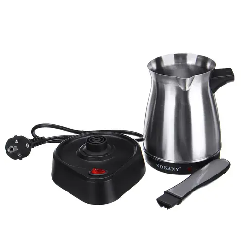 휴대용 에스프레소 머신, 220V 커피 메이커, 이탈리아 모카 포트, 분리형 스테인레스 스틸, 그리스 터키 전기 커피 포트, 500ml 4