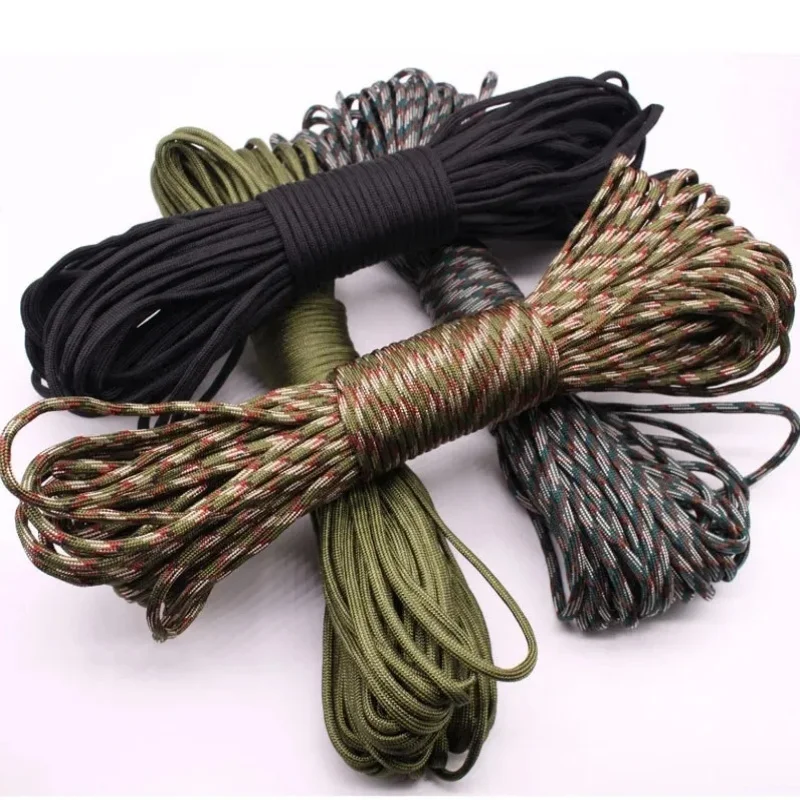 paracord rope 550 Paracord 5 15 30 M Dia.4mm 7-Cores Cord Parachute Rope Camping Accessories Outdoor Lanyard For Hiking Survival