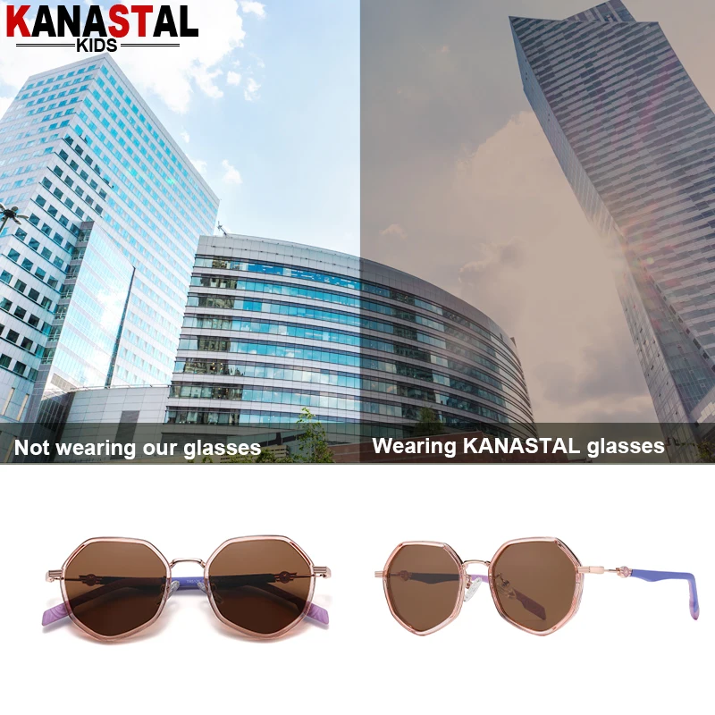 Children Polarized Sunglasses Kids UV400 Sun Glasses TR90 Metal Eyeglasses Frame Camping Sunscreen Bike Anti Glare Shade Eyewear