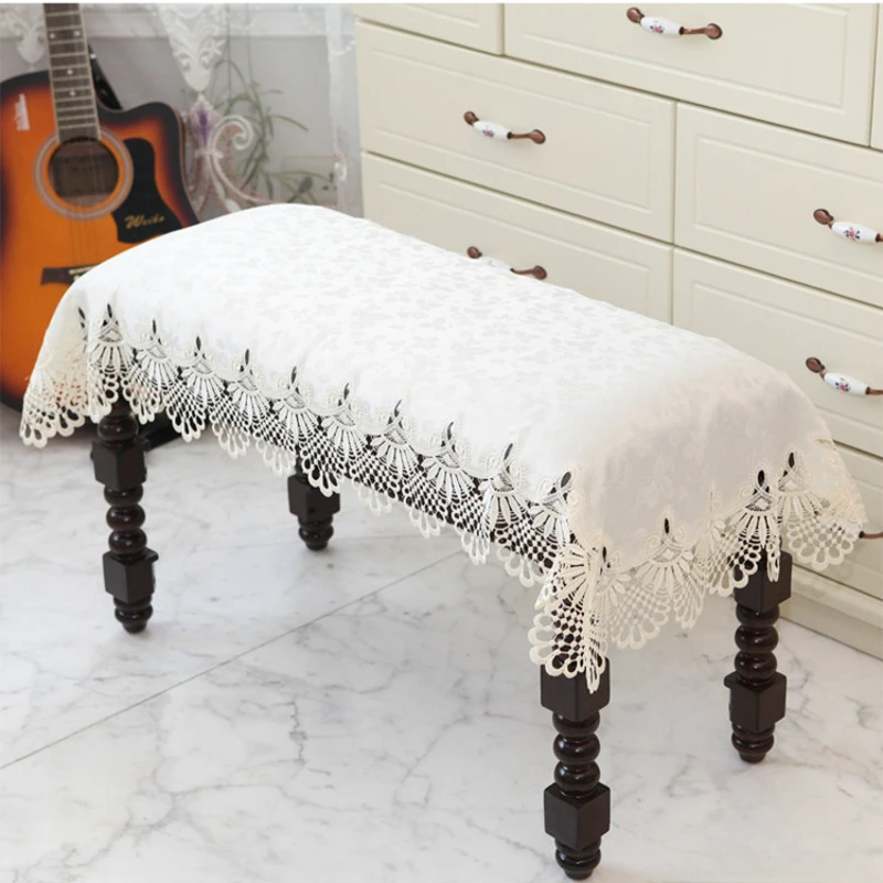 High Grade Thickened Lace Piano Cover Modern Minimalist Dustproof Piano Cover Beautiful Home Decoration Bench