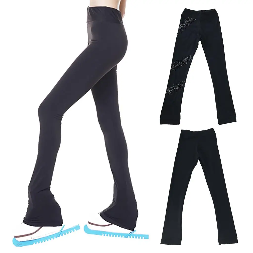 Performance Figure Skating Long Compression Ice Skating Leggings for Girls Women Ladies Traing Practice