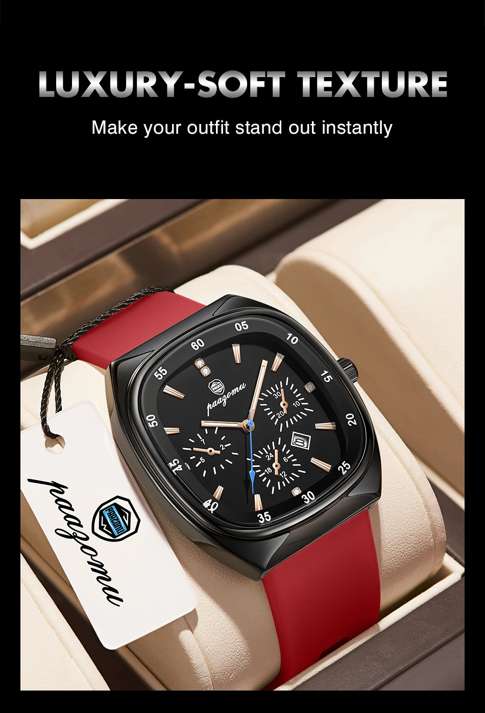 Minimalist Women's Quartz Watch Large Dial With Silicone Strap_voghion.com