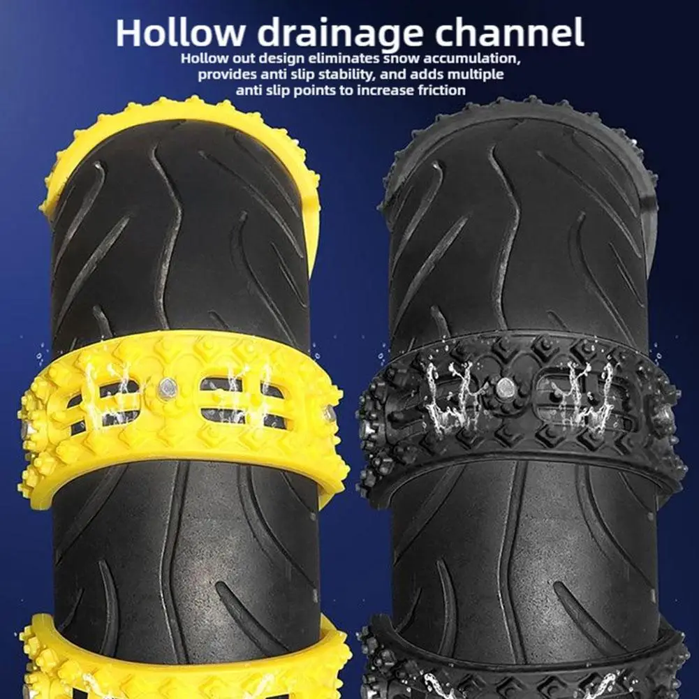 1/5/10pcs Motorcycle Tire Chains Winter Snow Anti-Skid Tyre Cable Ties Outdoor Snow Tire Anti Skid Chain Emergency Accessories