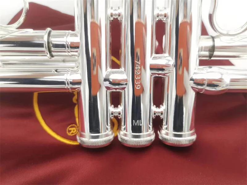 Stradivarius 37 Anniversary Silver Trumpet Pipe Flat Instrument Brass Strudents trumpet
