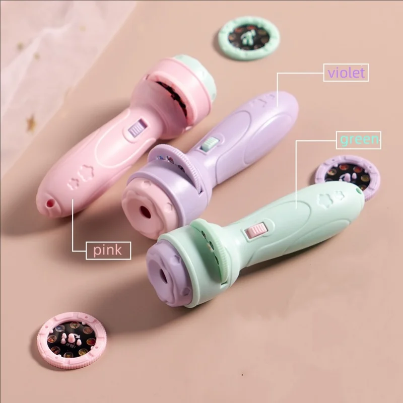 Projector Flashlight Early Education Educational Development Toy Children's Enlightenment Luminous Toy Cartoon Pattern Projector
