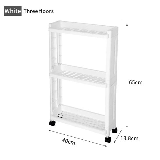 Plastic Storage Rack With Wheels 2/3/4 Layers Storage Shelf - Temu