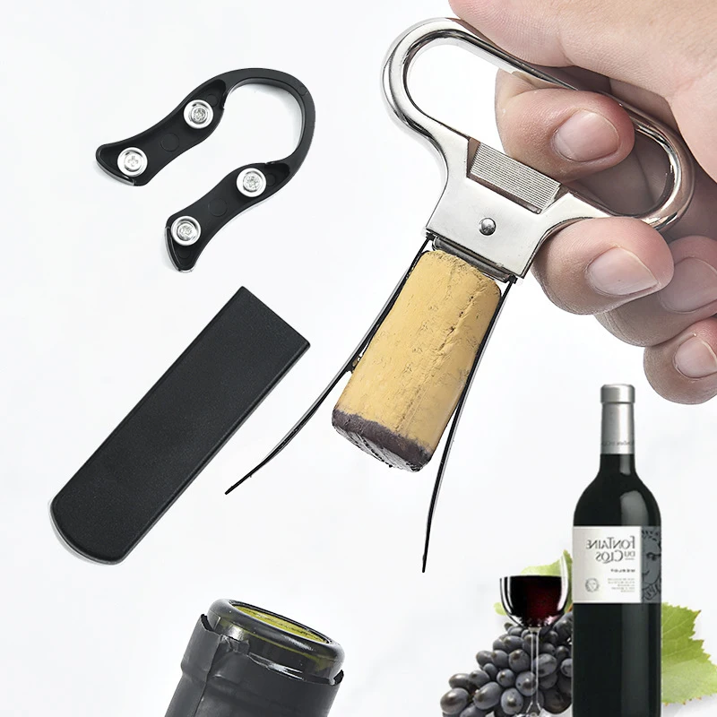 

Portable Wine Bottle Opener Pumps Cork Waiters Corkscrew Out Tool Handheld Labor-saving Type Cork Pulle Foil Cutter Accessories