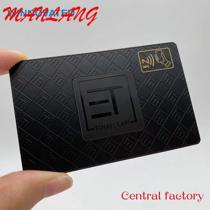 

Custom Stainls Steel RFID e Trending Prct Bla Busins etal N Card