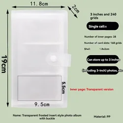 Deluxe Transparent Card Holder Album with 120/240 Slots (240 Cards - puith)
