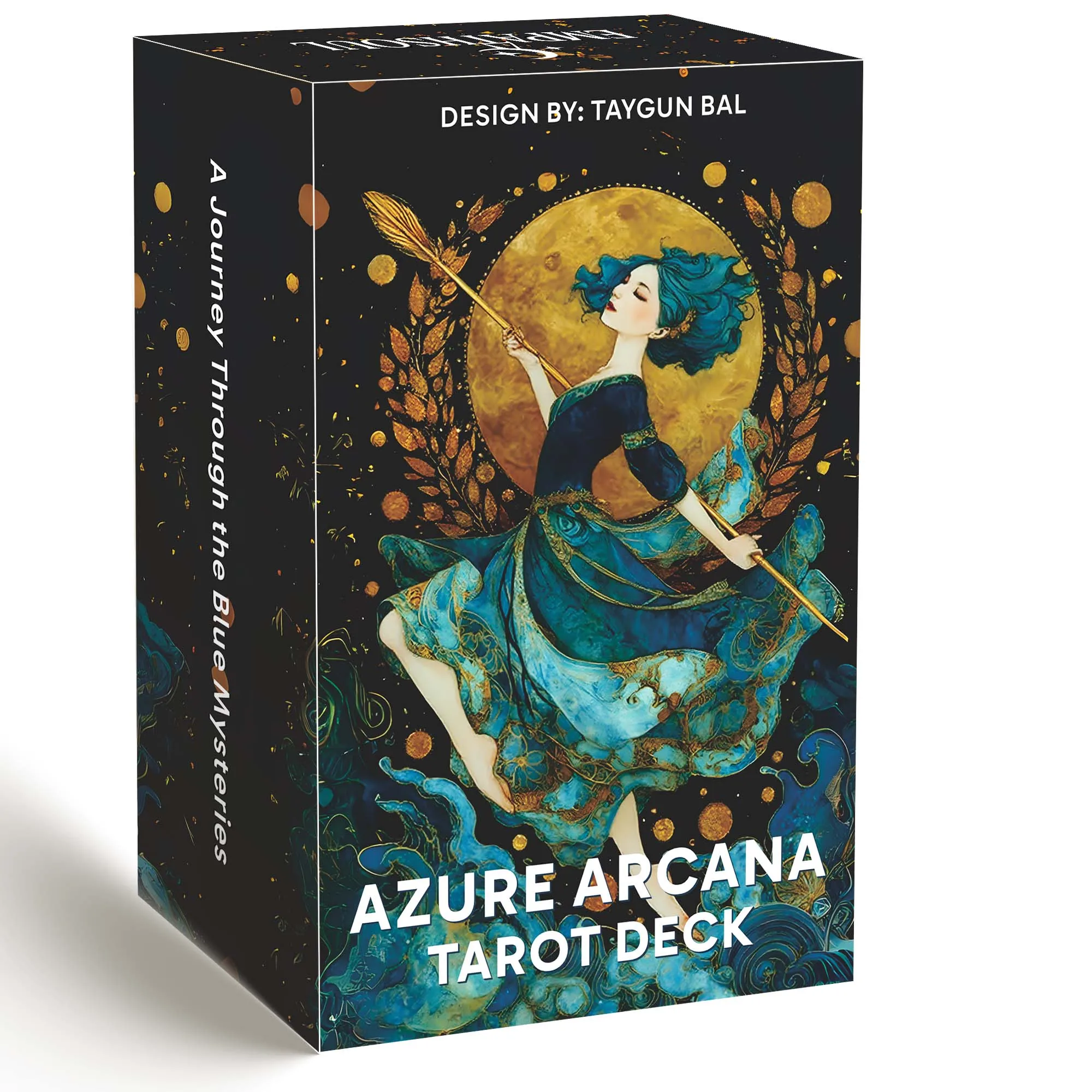 Azure Arcana Tarot Cards Set, 78 Cards 13x8cm, Includes Paper