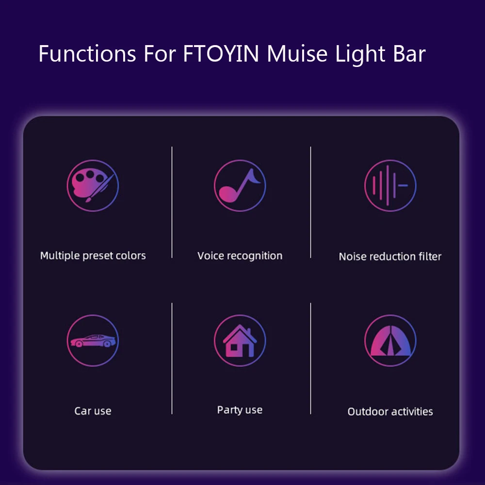 best night light FTOYIN Creative RGB Music Sound Light Bar 5V USB 16/32Led App Control Led Music Rhythm Night Lights Pickup Voice  Ambient Light dinosaur night light