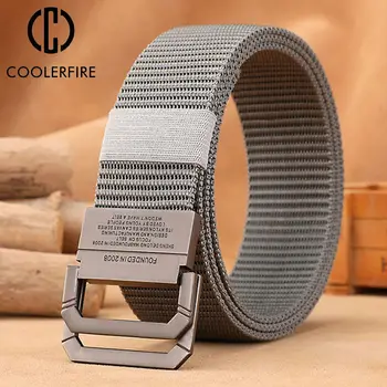 Cinto de nylon para homens: lona tática do exército, moda casual, pulseira de jeans de luxo, esportes militares - HB009