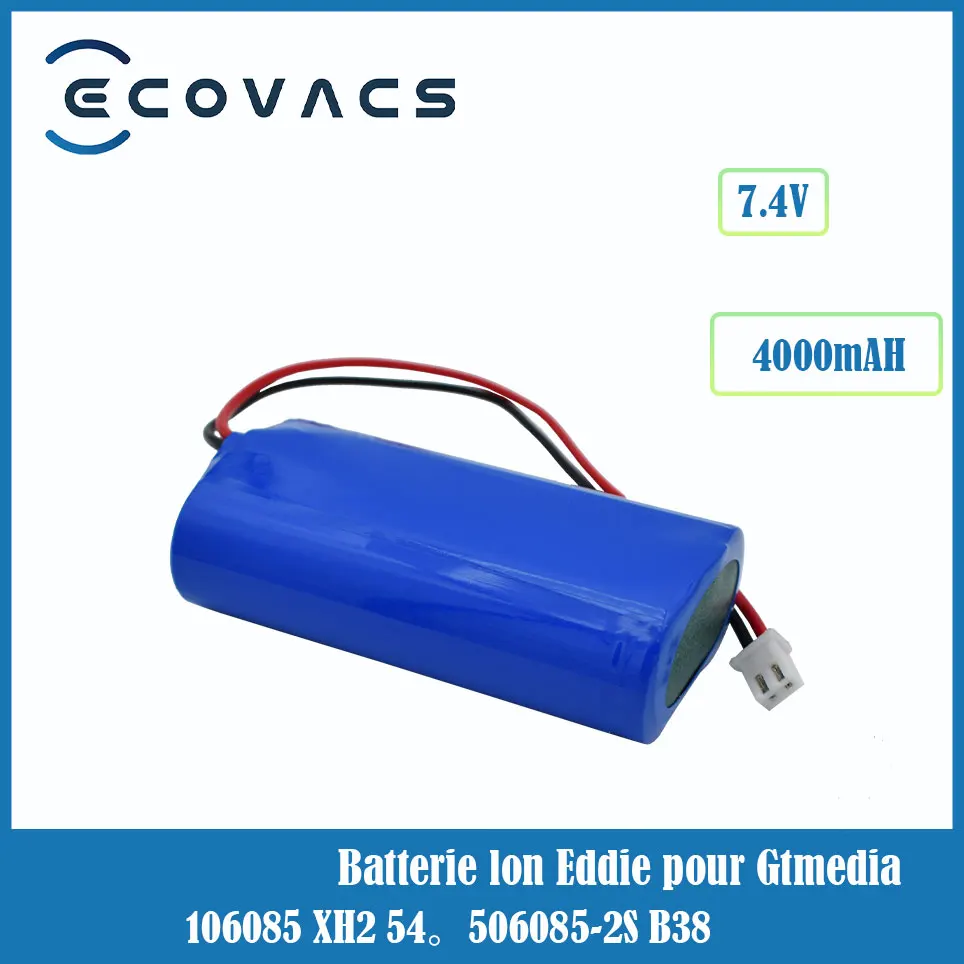 

ECOVACS [B381] 7.4V 4000Mah 106085 Xh2.54 506085-2S Li-ion Batterij Voor Gtmedia Freesat V8 Satellieink