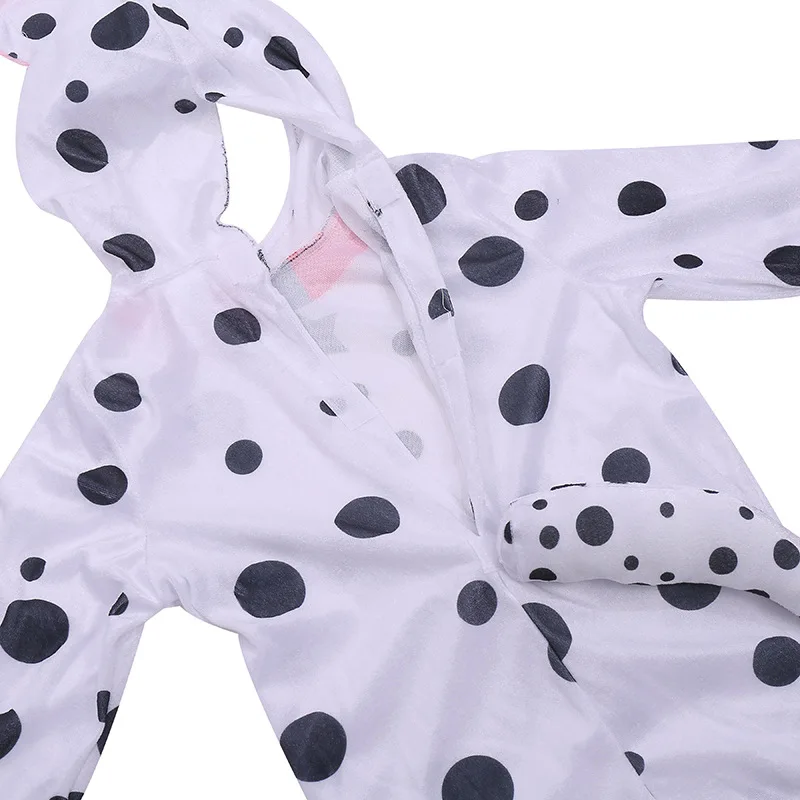 New Design Animal Role Play Dog Cosplay Dalmatians Jumpsuit Costume Outfit for KidHalloween