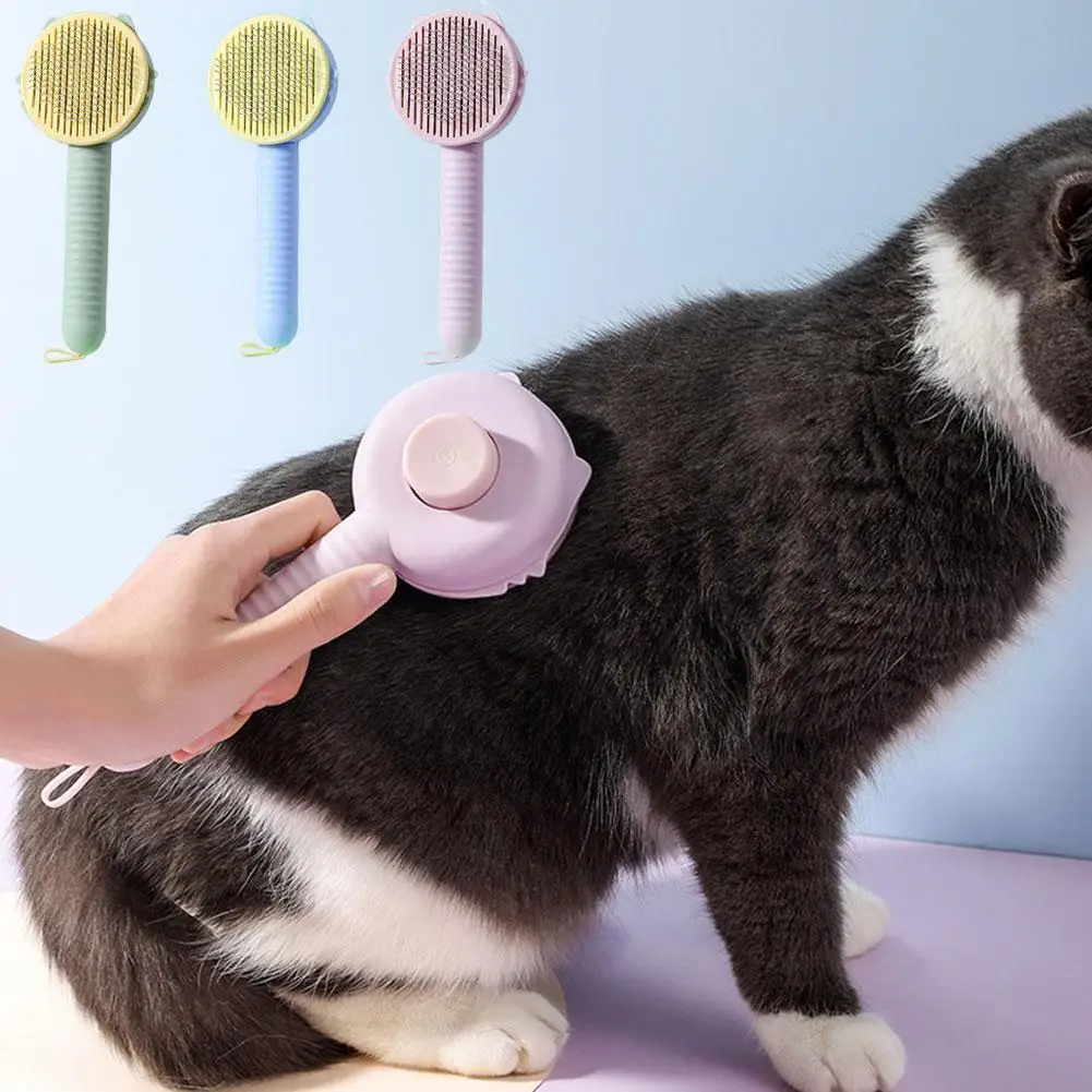 

Pet Hair Removal Brush Grooming Comb Self Cleaning Brush Dog Teeth Supplies Dogs Massage Cats With Pet Slicker Grooming Q1O1