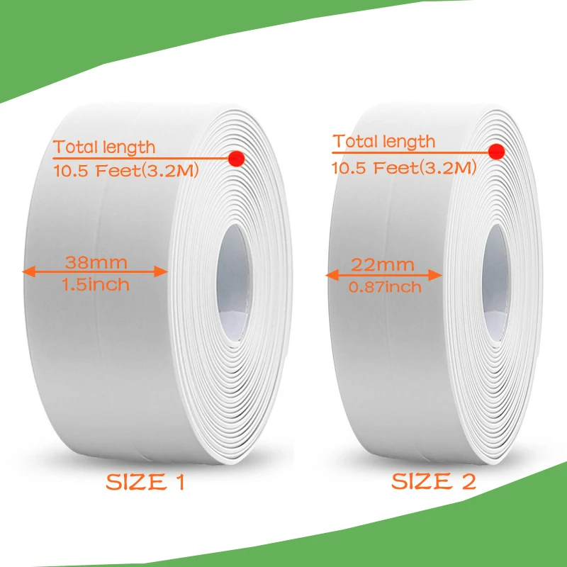 Sealing strip tape sealing tape sealing strip waterproof tape Bathroom Shower Sink Bath Sealing Tape Strip White PVC Self Adhesive Waterproof Wall Sticker for Bathroom Kitchen Caulk Strip