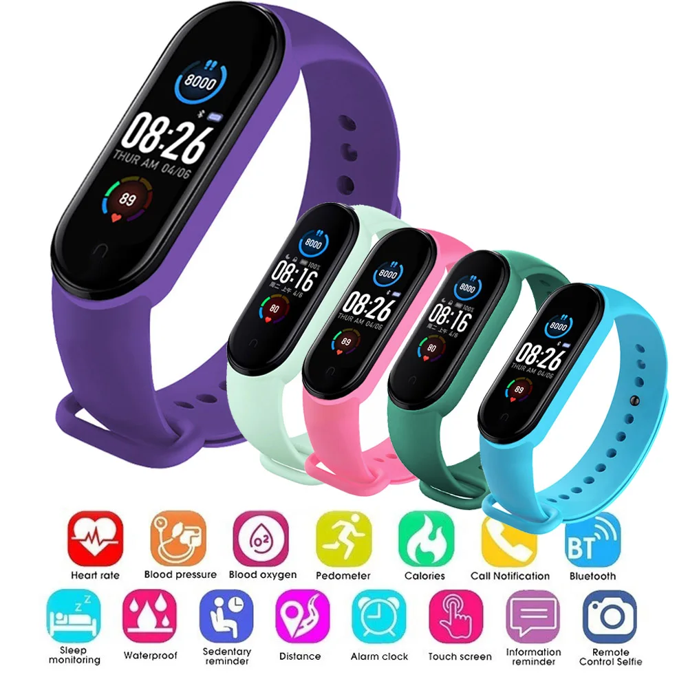 

Digital Watch For Women Men Sport Fitness Running Smart Wristband with Heart Rate Blood Pressure Sleep Monitor Bracelet