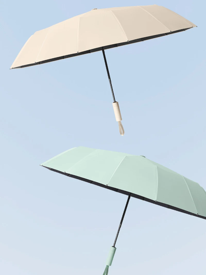 Description Picture 3 of item16K Double Bones Large UV Umbrella Men Womens Windproof Compact Umbrellas Automatic Fold Luxury Strong Sun Rain Umbrellas