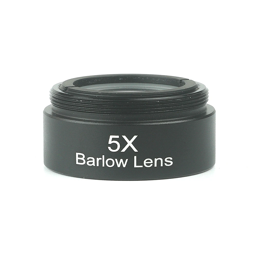 EYSDON 1.25 Inch 5X Barlow Lens FMC Optical Glass With Front M28*0.6mm Filter Threads for Telescope Eyepiece