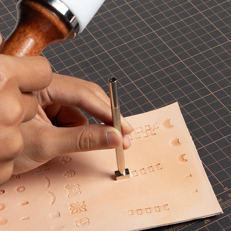 Number Letter Stamp Set Leather Craft Stamps Alphabet Number Stamp Set WUTA Leather Stamping Tools Skin Stamps Kit Carving Leather 20Pcs Patterns Craft Working Printing Embossing Punch Set