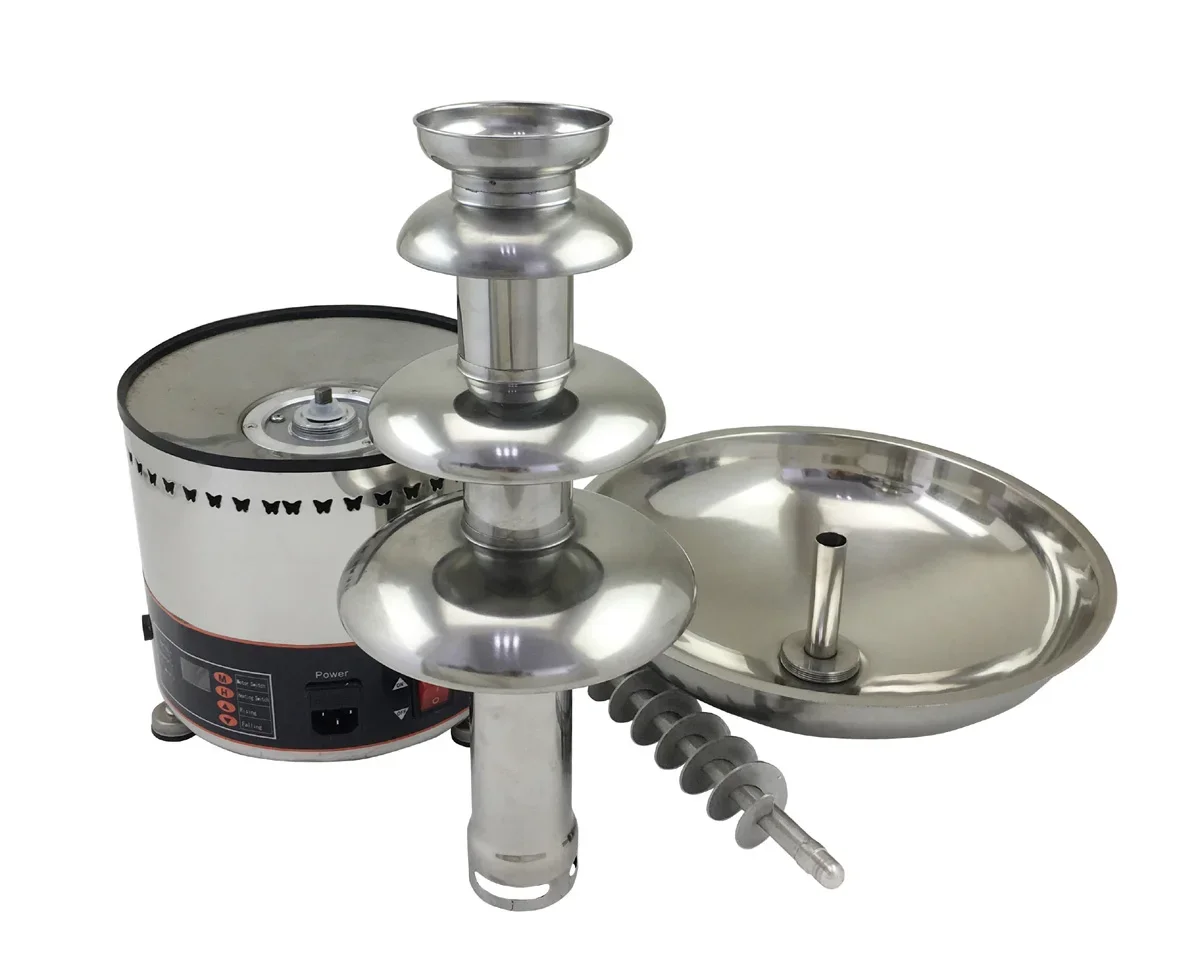Fashion Double Towers Chocolate Fountain Machine / Five Layers Commercial Fountain