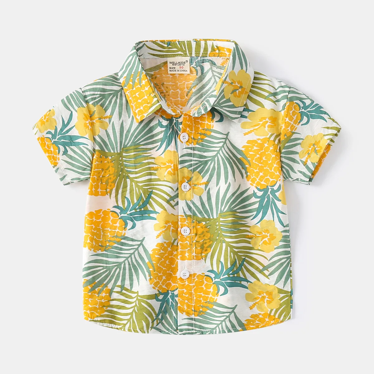 Baby Boys Hawaii Short Sleeve Shirt Soft Comfort Casual Short Sleeve Shirt