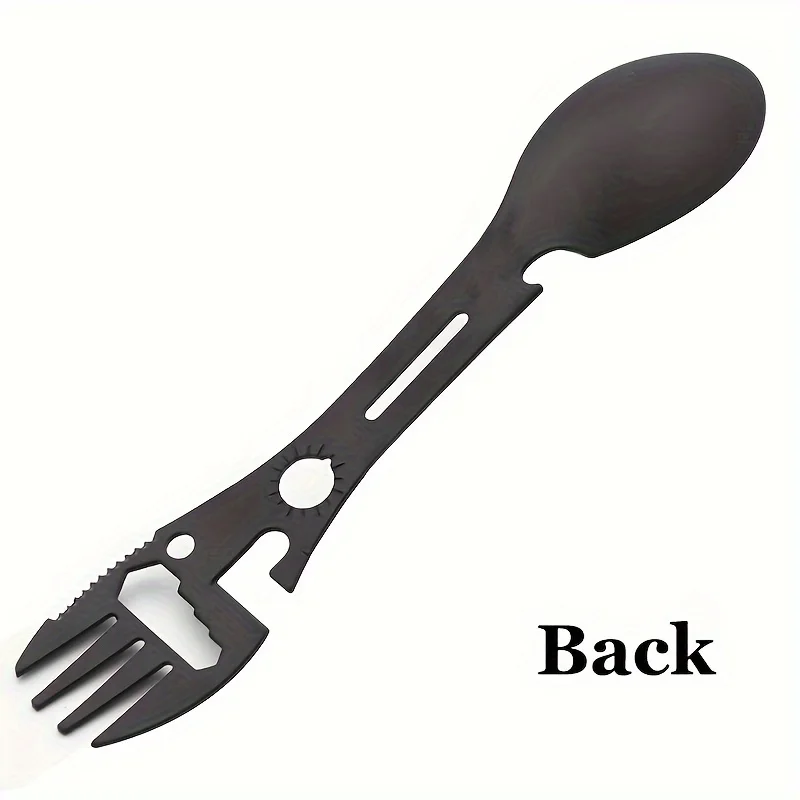 Multifunctional Whistle Knife Outdoor Camping Survival Spork Kitchen Multifunctional Wrench Bottle Opener Spoon. 1