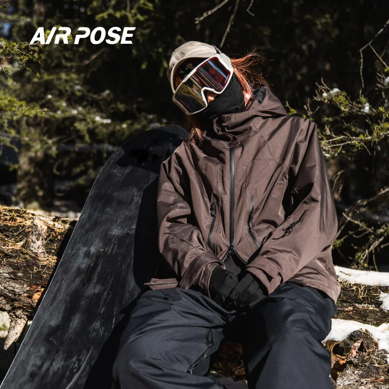 AIRPOSE Waterproof Ski Jacket for Men and Women Outdoor Skiing Snowboarding Jacket Adults Winter coat Snow Clothes