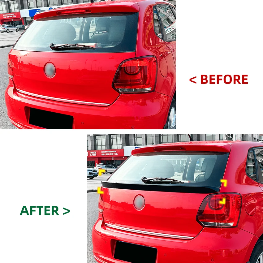 Рисунок 2 - Задний Средний спойлер для VW Polo 6R 6C 2009-2017