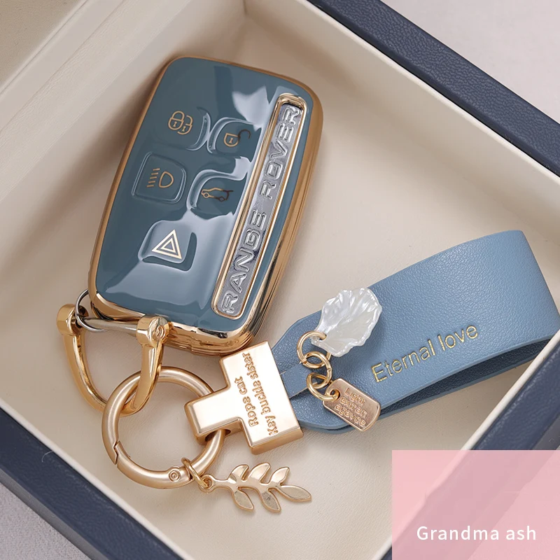 Plating TPU Car Key Case Cover Holder Shell Keychain for Land Rover Range Rover Sport Discovery 3 4 Elander 2 Evoque key case key case cover car key shell