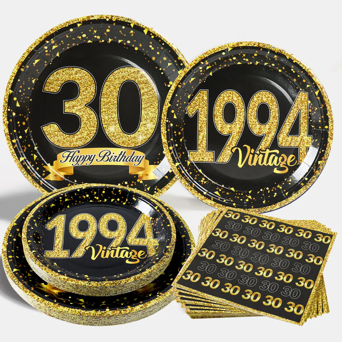 

30 40 50 Birthday Party Adult Anniversary Decor Paper Plate Cup Tablecloth 30th 40th 50th 60th Happy Birthday Party Decorations