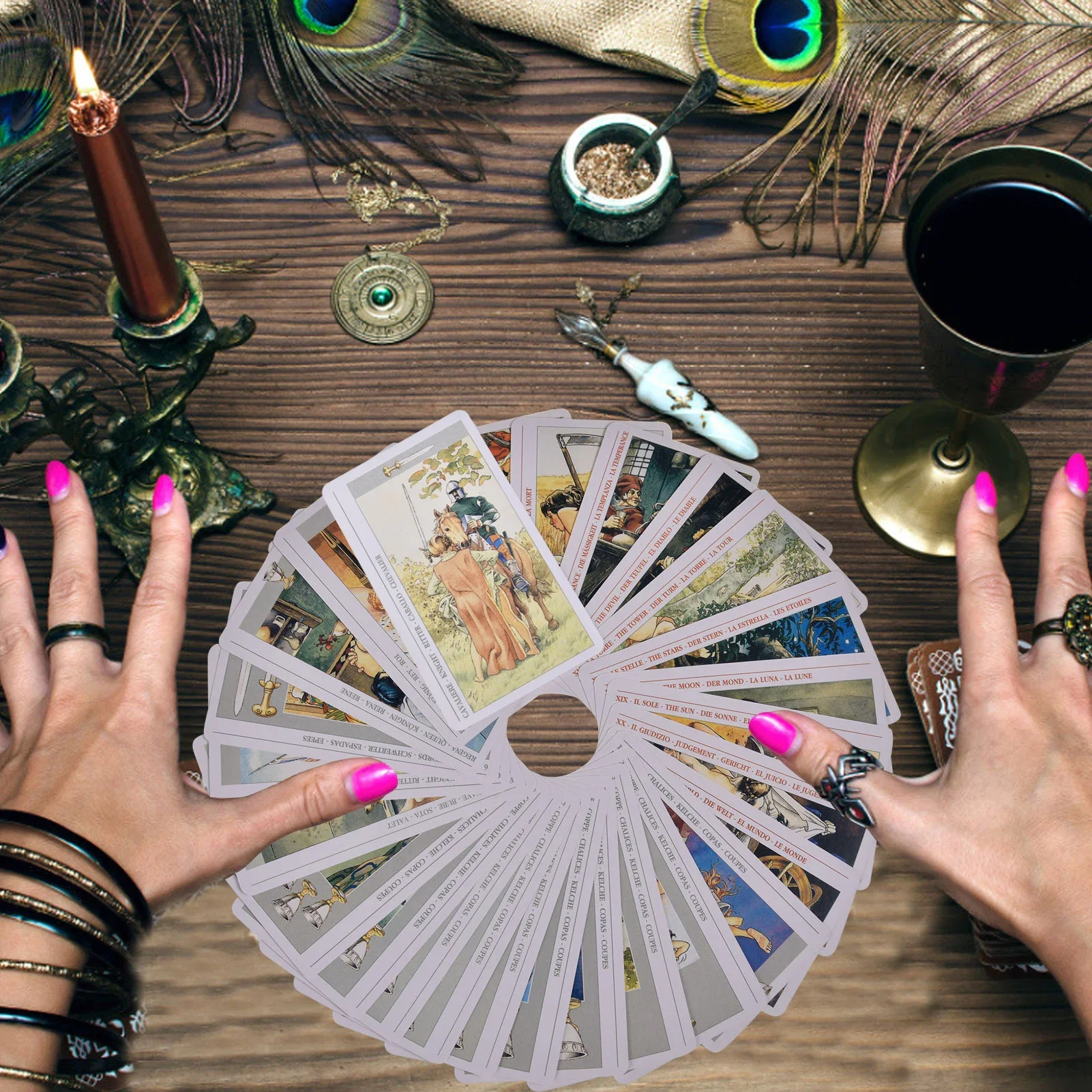 Decameron Tarot Cards 78 deck English Version Oracle Cards PDF Guideboock Divination Edition Deck Borad Playing Games card games,playing cards,board games,tarot cards