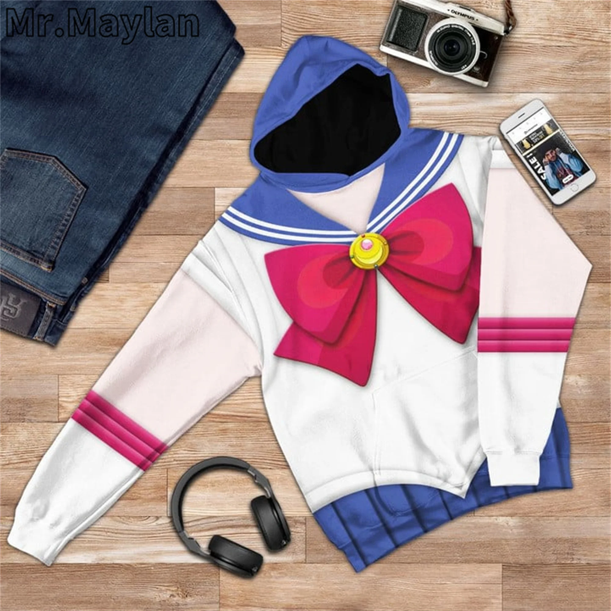 Sailor Moon Custom Cosplay Apparel 3D Full Printed Unisex Hoodie Men Sweatshirt Streetwear Zip Pullover Casual Jacket Tracksuits