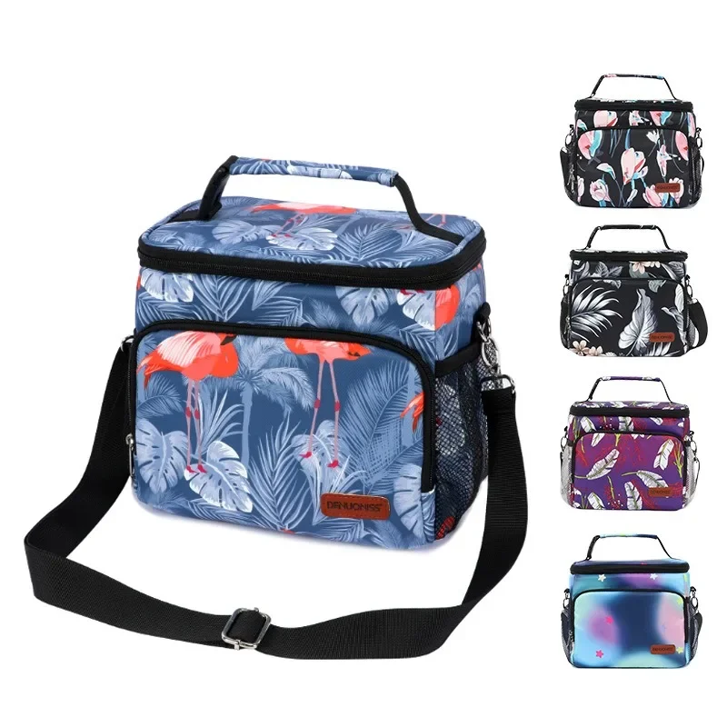 

2024 New Composite Material 10L Folding Printing Cooler Bag Waterproof Insulated Ice Thermal Bag for Steak Picnic Bag Ice Pack
