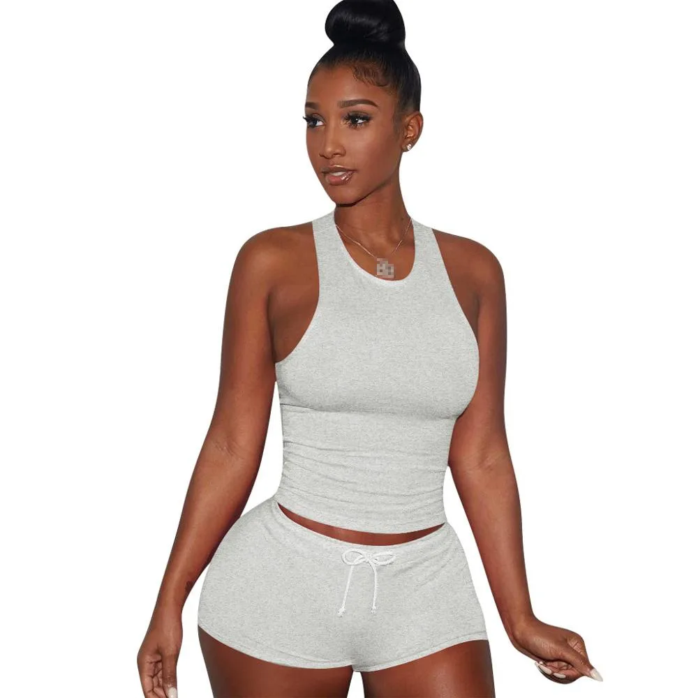 2 Piece Set Women Two Piece Set Summer Clothes Crop Top Shorts Two Pieces  Sets Summer Clothing Female Outfits Sexy - Short Sets - AliExpress