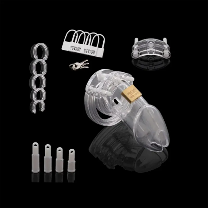 Small/Standard Male Chastity Device Cock Cage With 5 Size Rings Brass Lock Locking Number Tags Sex Toys for Men Couples Adults