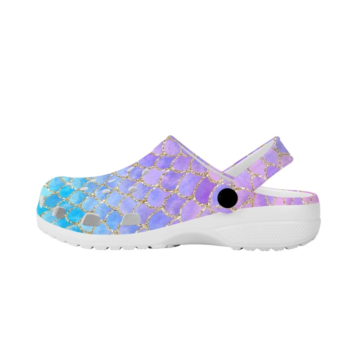 Beliodome Mermaid Tail Design Women Clogs Garden Shoes Lightweight Slip On Sandals Outdoor Walking Slipper Beach Sandalias Mujer