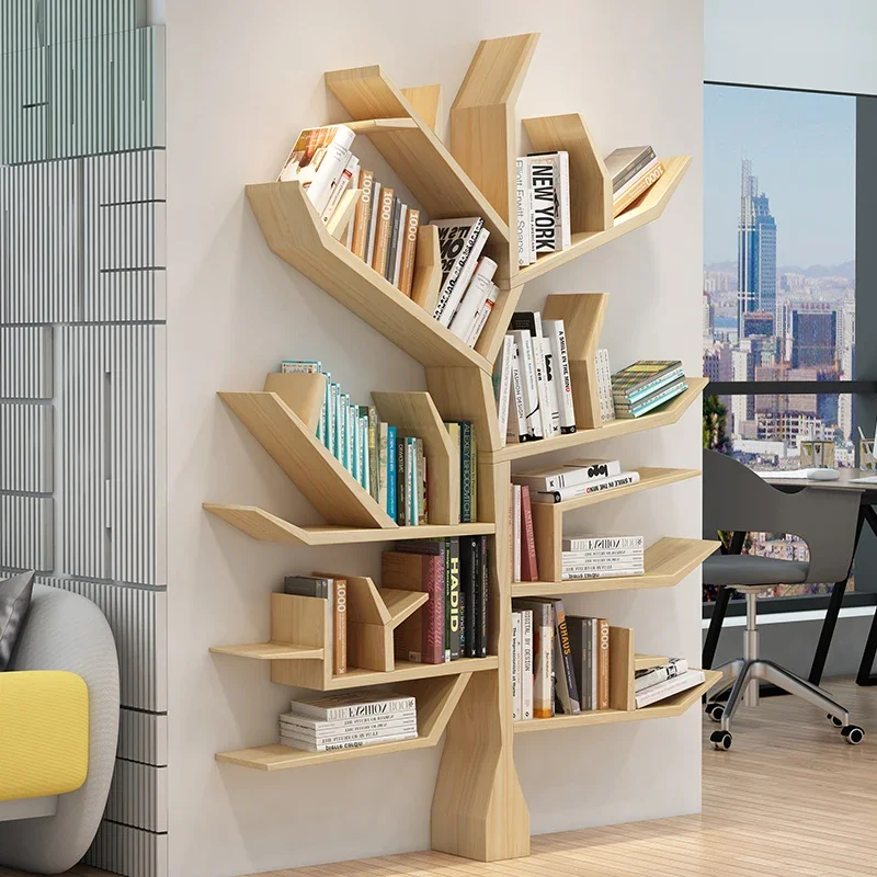 Kids Cube Storage Bookcase Shelf Corner Tree Shelves Minimalist Nordic Shelf Bookcase Wood Scaffale Libreria Room Furniture