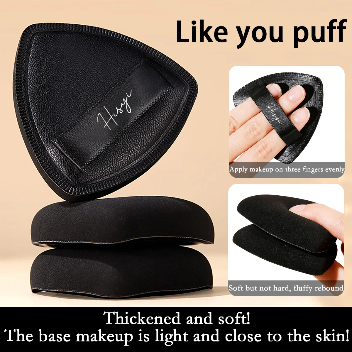 Black Triangle Powder Puff Facial Makeup Sponge Soft Velvet Cosmetics Puff Mixer Beauty Foundation Make-Up Sponge Makeup Access 1 Black Triangle Powder Puff Facial Makeup Sponge Soft Velvet Cosmetics Puff Mixer Beauty Foundation Make-Up Sponge Makeup Access