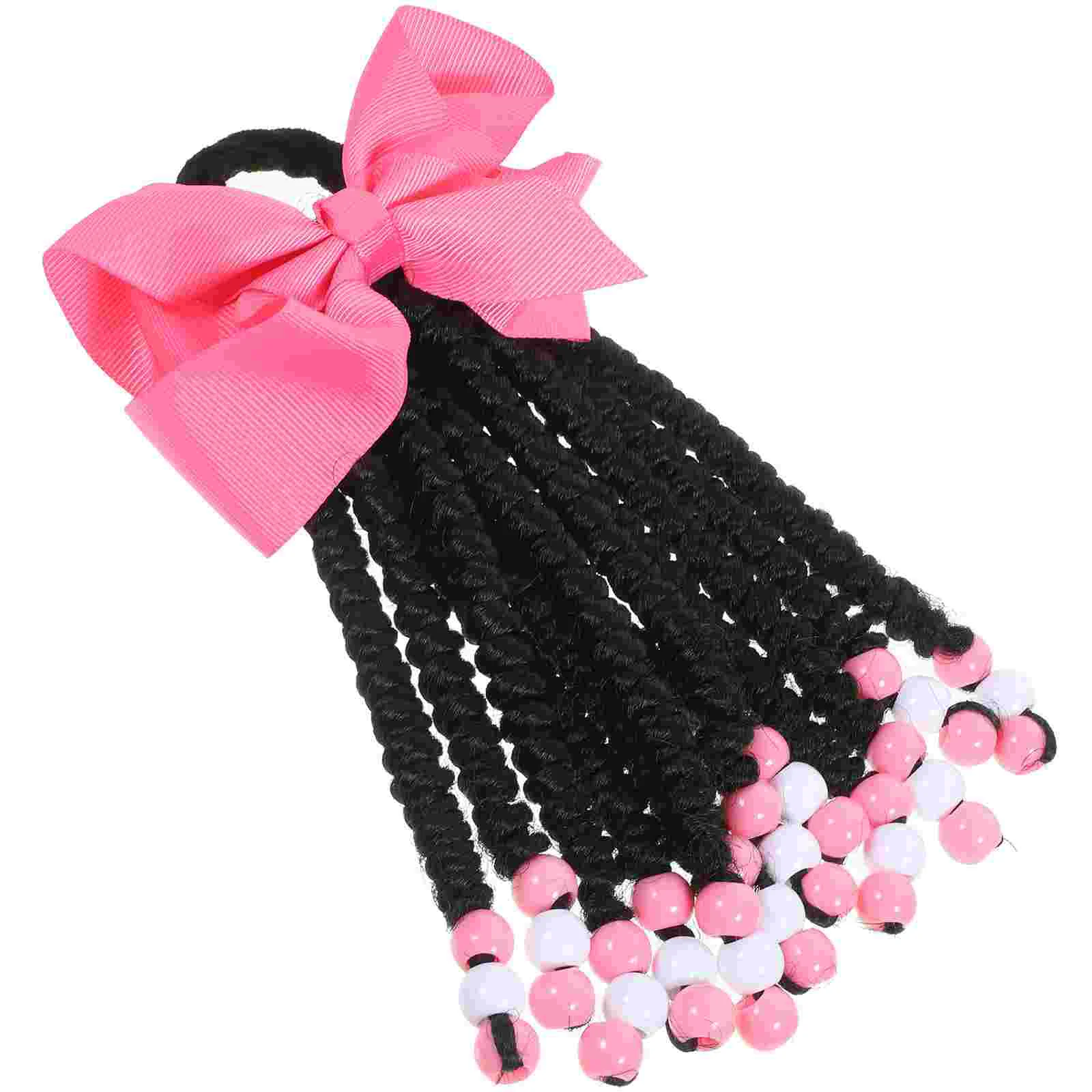 

Braided Hair Extensions Synthetic Ponytail Braids Wigs DIY Women Womens Beaded