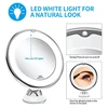 10x Magnifying Vanity Mirror with Lights Touch Screen LED Lighting Dressing Makeup Lamp Bottom Sucker Flexible  Portable Design 1