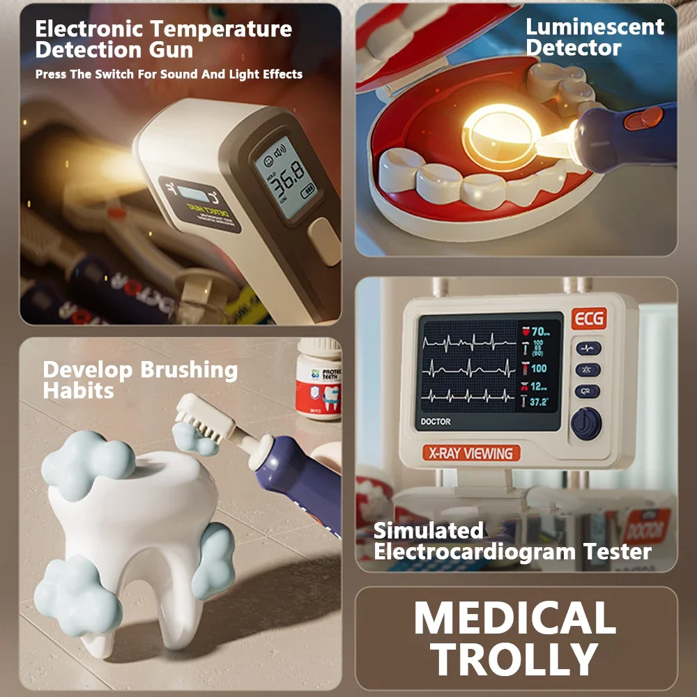 Kids Doctor Playset Medical Equipment Toy Kit