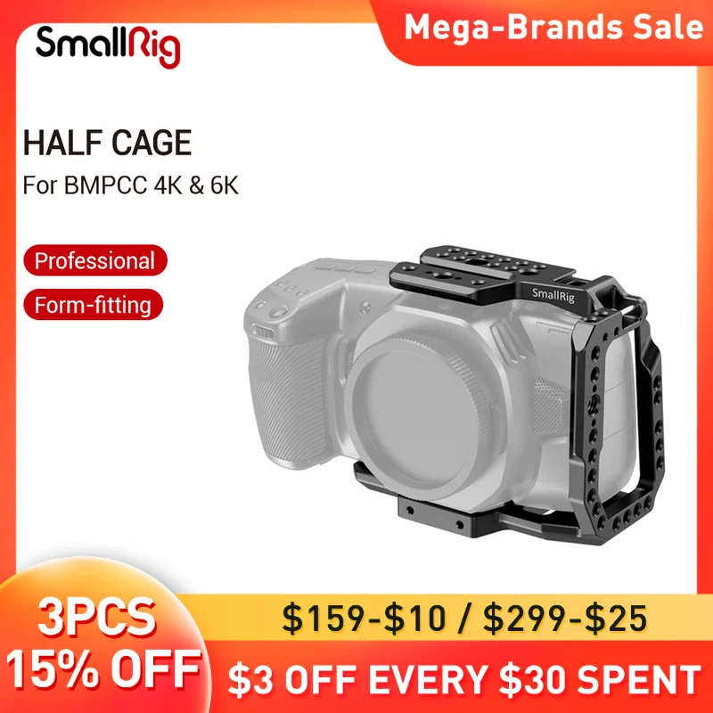 Smallrig Bmpcc 4k 6k Half Cage For Blackmagic Design Pocket Cinema