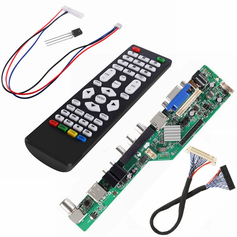 Electronic component electronic components 3663 TV Controller Driver Board universal scaler kit Digital Signal DVB-T2 DVB-T/C Universal LCD UPGRADE 3463A with lvds