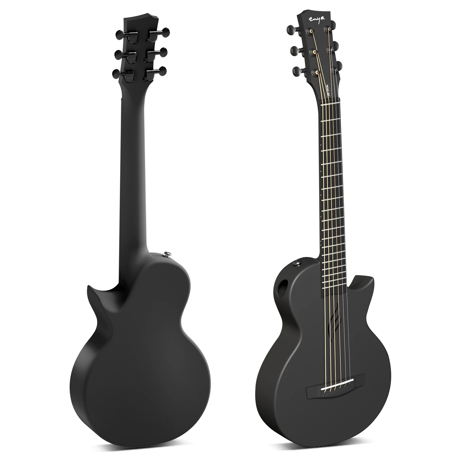 Enya nova go mini kohle faser akustik gitarre 1/4 größe reise acustica guitarra mit/anfänger kinder starter bündel kit von verdickt