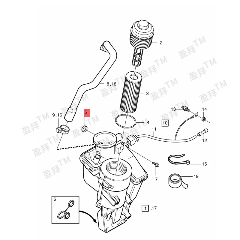 Lubrication and oil system Oil filter seal Lubrication and oil system Oil filter XC 90 032 014 XC9 003 201 3